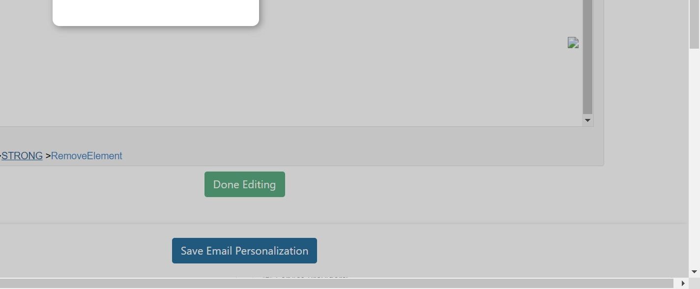 Screenshot of: Click the Done Editing button when finished with your changes to the signature.