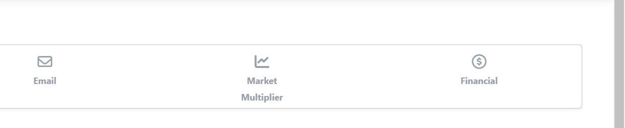 Screenshot of: Click "Market
Multiplier"