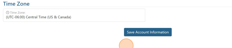 Screenshot of: When you are finished making changes, press the Save Account Information button.